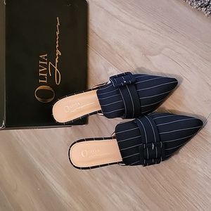 Gorgeous pin stripe mules